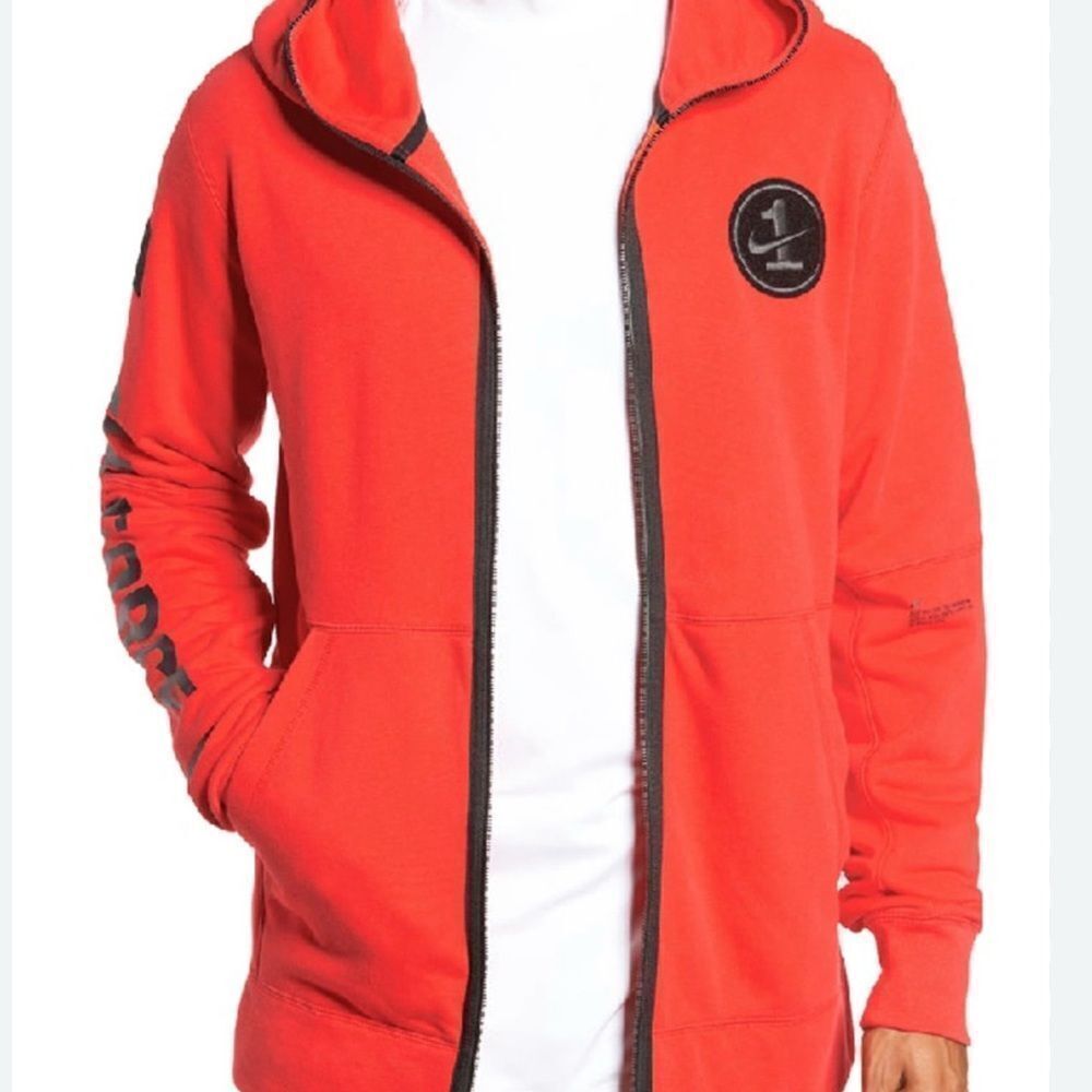 NIKE Air Force 1 Hoodie XL Blood Orange EUC